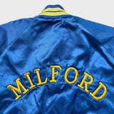 Vintage 90s Chalk Line Milford Baseball Satin Jacket Youth XS Blue USA Retro Bomber