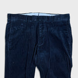 Polo Ralph Lauren Pants Mens 32x34 Blue Slim Fit Corduroy Preppy Trousers