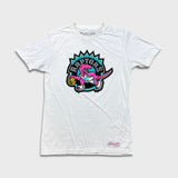 Mitchell & Ness Toronto Raptors T Shirt Mens Small White Classic Logo NBA Basketball Tee