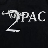 Vintage Y2K 2Pac T Shirt Mens Large Black Full Print Faded Tupac Shakur Rap Tee