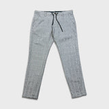 Projek Raw Plaid Bungee Pants Mens 38x30 Gray Drawstring Taper Leg Casual Trouser
