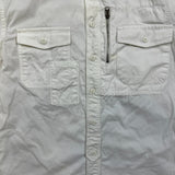 2010 Diesel KRAFT WIRED 10% Shirt Mens Small White Military Workwear Utility