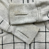 Lululemon Scuba Hoodie Womens Size 8 Gray Striped Full Zip Hooded Sweatshirt