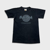 Vintage 90s Hard Rock Cafe T Shirt Mens Small Black Cayman Islands Faded Tee