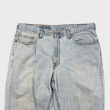 Vintage 90s Levi's 535 Jeans Mens 38x32 Blue Euro Fit Light Wash Wide Leg Baggy Pants