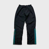 Adidas Track Pants Mens Medium Black 3 Stripe Spell Out Training Straight Leg