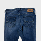 Diesel Jeans Mens 32x34 Blue Larkee Beex Regular Tapered Light Wash Denim Pants