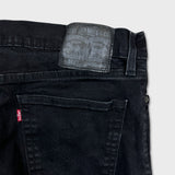 Levi's 511 Jeans Mens 36x32 Black Slim Fit Mid Rise Dark Wash Stretch Denim Pants