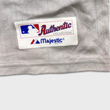 Vintage Majestic Authentic Long Sleeve Shirt Mens Large Blue MLB USA 90s Baseball