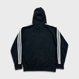 Adidas Hoodie Mens Small Black Stripe Spell Out Pullover Hooded Sweatshirt