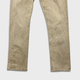 Projek Raw Pants Mens 33x32 Beige Distressed Slim Straight Leg Casual Trousers