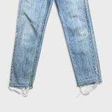 Vintage Levi’s Jeans Womens 26x30 Blue Slim Taper Light Wash Fray Distress 90s Pants