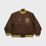 Vintage LRG Lifted Research Group Varisty Jacket Mens Medium Brown Y2K Letterman