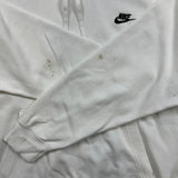 Nike Sportswear Hoodie Mens XL White Swoosh Fleece Pullover Hooded Sweatshirt