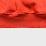 Obey Sweatshirt Mens Large Orange 1/4 Zip Spell Out Fleece Pullover