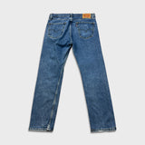 Levi's 505 Jeans Mens 34x30 Blue Regular Fit Straight Leg Medium Wash Denim Pants