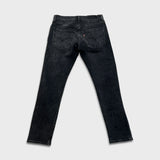 Levi's 512 Jeans Men 31x28 Black Slim Taper Leg Dark Wash Distress Stretch Denim Pants