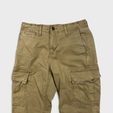 American Eagle Pants Mens 28x27 Beige Flex Slim Faded Taper Leg Trousers Cargo