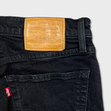 Levi's 502 Jeans Mens 30x28 Black Regular Taper Fit Dark Wash Denim Pants