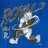 Vintage 1993 Kansas City KC Royals T Shirt Mens Medium Blue Baseball MLB Tee