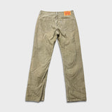 Levi's 514 Pants Mens 32x30 Beige Straight Fit Stretch Corduroy Casual