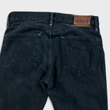 Polo Ralph Lauren Hudson Slim Jeans Mens 31x30 Black Dark Wash Denim Pants