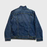Levi's Type 3 Jean Jacket Mens Large Blue Dark Wash Denim Western Trucker