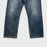 Levi's 505 Jeans Mens 34x30 Blue Regular Fit Straight Leg Dark Wash Denim Pants