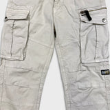 G-Star Raw Pants Mens 32x28 White Straight Fit Casual Utility Cargo Trousers