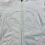 Lululemon Scuba Hoodie Womens Size 10 White Full Zip Sports Hooded Sweatshirt