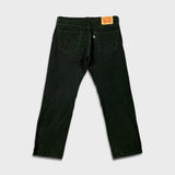 Levi's 502 Pants Mens 34x30 Green Corduroy Tapered Stretch Regular Fit Mid Rise