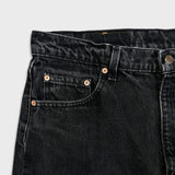 Vintage Levi's 550 Jeans Mens 34x30 Black USA Relaxed Fit Tapered Leg 90s Denim Pants