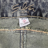 Silver Jeans Womens 32x35 Blue Flare Leg Bootcut Low Rise Dark Wash Y2K Denim Pants