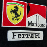 Vintage 90s Ferrari Fleece Mens 2XL Black F1 Racing Marlboro Embroidered Jacket