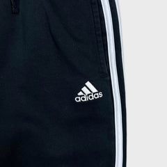 Vintage Y2K Adidas Sweatpants Mens Large Black 3 Stripes Spell Out Taper Leg Jogger