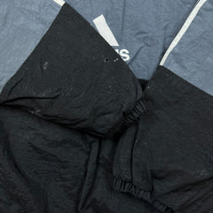 Vintage 90s Adidas Jacket Mens Large Black Essential Stripe Full Zip