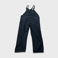 Dickies Overalls Mens Size 2XL Blue Bib Dark Wash Hammer Loop Workwear Denim