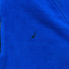 Nautica Fleece Mens 2XL Blue 1/4 Zip Outdoor Pullover Jacket