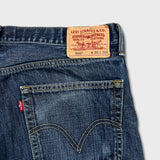 Vintage Y2K Levi's 505 Jeans Mens 36x30 Blue Regular Fit Straight Leg Dark Wash Denim Pants