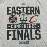 2016 Adidas Toronto Raptors T Shirt Mens XL Gray Eastern Conference Finals NBA Basketball Tee
