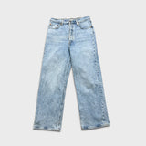 Levi's Ribcage Straight Jeans Womens 29x27 Blue High Rise Light Wash Denim Pants