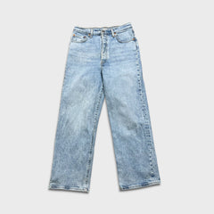 Levi's Ribcage Straight Jeans Womens 29x27 Blue High Rise Light Wash Denim Pants