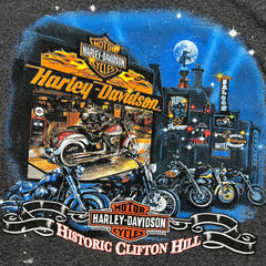 Harley Davidson T Shirt Mens XL Gray Historic Clifton Hill Niagara Falls