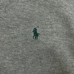 Vintage 90s Polo Ralph Lauren Sweatshirt Mens Small Gray Pony 1/4 Zip Pullover