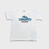 Vintage 2000 Toronto Canada Dolphin T Shirt Mens Medium White Animal Graphic Tee
