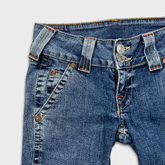 Vintage Y2K True Religion Sammy Jeans Womens 28x32 Blue Low Rise Flare Leg Bootcut Denim Pants