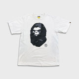 BAPE Camo Big Ape Head Tee Mens Large White A Bathing Ape Graphic T Shirt