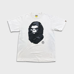 BAPE Camo Big Ape Head Tee Mens Large White A Bathing Ape Graphic T Shirt