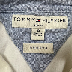 Tommy Hilfiger Sleeveless Polo Shirt Womens Medium White Stretch Tank Top