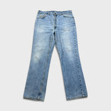 Vintage 90s Levi's 619 Jeans Mens 37x32 Blue Light Wash Orange Tab Faded Denim Pants